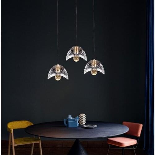 Postmodern crystal chandelier bedroom bedside lamp dining hall small chandelier personality creative light luxury lamps