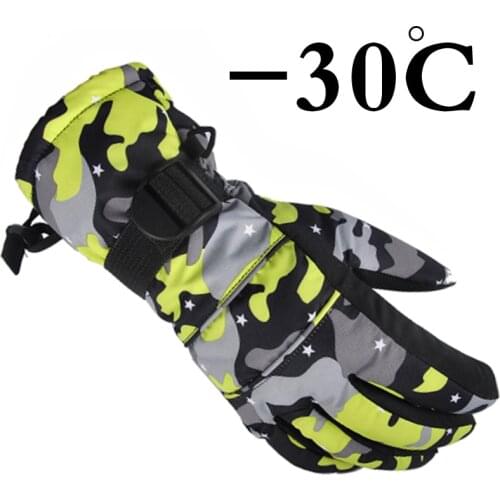 Professional head all-weather waterproof thermal skiing gloves for men women winter children ski gloves outdoor
