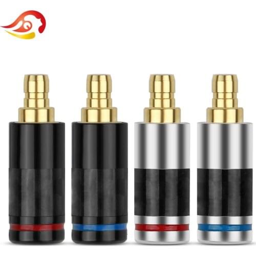 QYFANG Earphone Pin Beryllium Copper Audio Jack Wire Connector Carbon Fiber Shell Metal Adapter For IE400 IE500 1690TI Headset