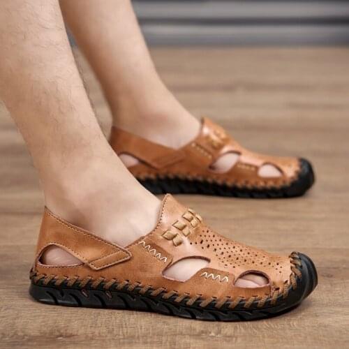 Shoes Men Sandals Black Sandals Men Summer Mens Sandles Male Sandal Sandalias For Man 2020 Sandale Homme Sport Sandals-men Cuero