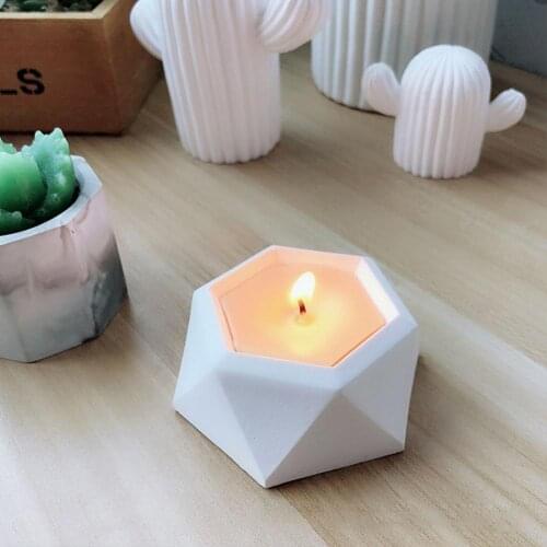 Diamond Shaped Surface Succulent Plant Flower Pot Silicone Mold Gypsum Cement Fleshy Flower Bonsai DIY Ashtray Candle Holder