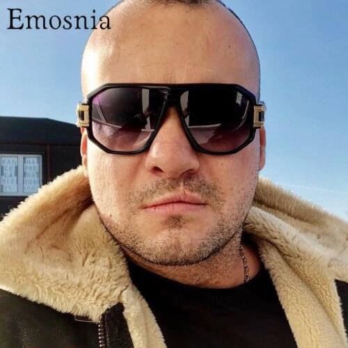 Retro Designer Sunglasses Oversized Men 2021 Vintage Square Shades Big Frame Sun Glasses Women UV400 Fashion Travel Eyeware