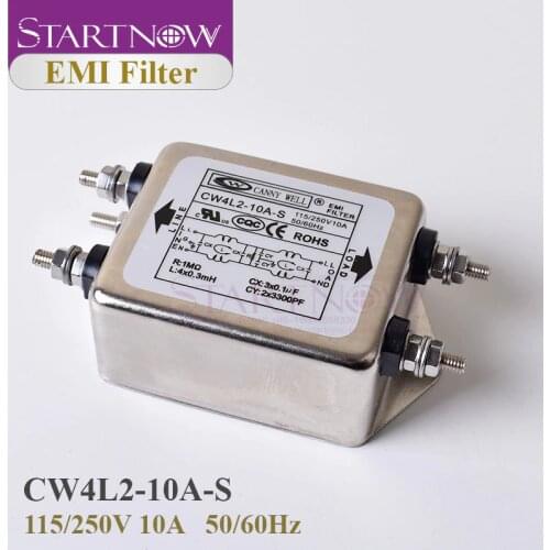 Startnow Power EMI Filter CW4L2-10A-S EMI Filter Single Phase 10A 115V 250V CW4L2 50/60HZ Free Shipping
