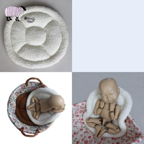 Baby Photoshoot Studio Posing Blanket Newborn Photography Props Basket Filler fotografia Accessories Baby Shooting Round Blanket