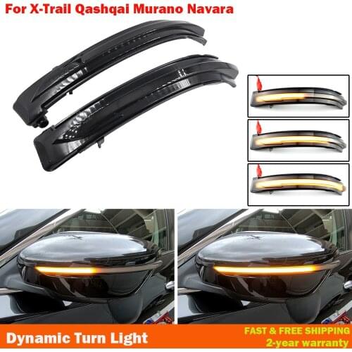 LED Side Mirror Dynamic Turn Signal Indicator Light For Nissan X-Trail T32 Rogue Qashqai J11 Murano Z52 Juke Navara Pathfinder
