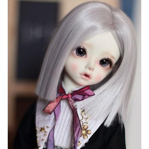 1/3 1/4 1/6 1/8 High Temperature Sliver Grey Wig Hair Wire BJD Doll Wig