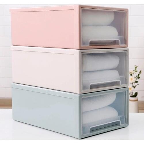 Drawer Type Plastic Clothes Storage Box Underwear Bra Socks Organizer Toy Snacks Sundries Storage Container Save Space Organizer