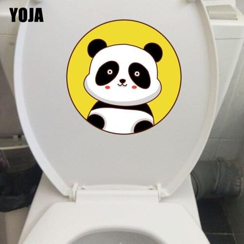 YOJA 22.5X22.5CM Cartoon Cute Panda Kids BedRoom Home Decor Wall Decal Toilet Sticker T3-1161