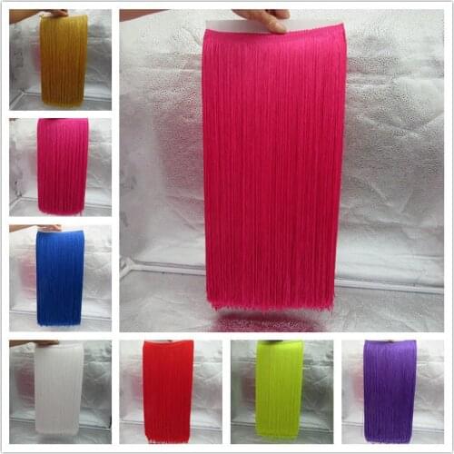 YY-tesco 10 Meters/lot 50CM Long Lace Tassel Fringe Lace Trim Ribbon Sew Latin Dress Stage Garment Curtain DIY Accessories
