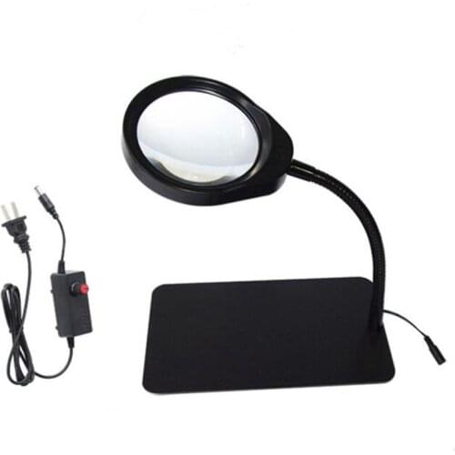 10X/20X Table Magnifier With LED For Electronic Maintenance Amplificador Lupas De Aumento