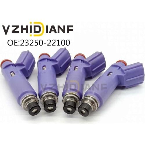 4x 23250 22100 Fuel Injector nozzle 23250-22100 2325022100 23209-22100 for TOYOTA- COROLLA VERSO 2006 1.8L 12EUR EIS00336786