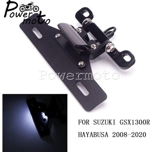 CNC Motorcycle LED Light Tail Tidy Fender Eliminator Holder Frame License Plate Bracket For SUZUKI GSX1300R HAYABUSA 2008-2020