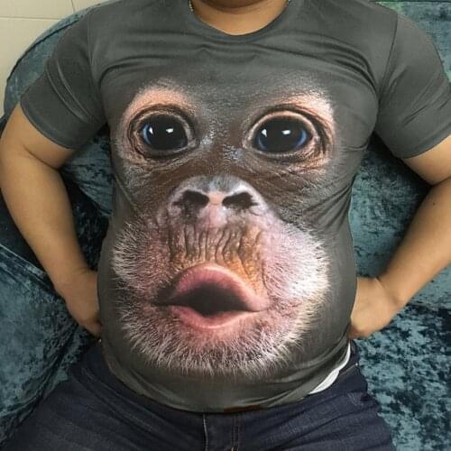 T-shirts 3d Men Women 2020 Summer Printed Animal Monkey T-shirt Short Sleeve Funny Design Casual Tops Tees Graphic T-shirt