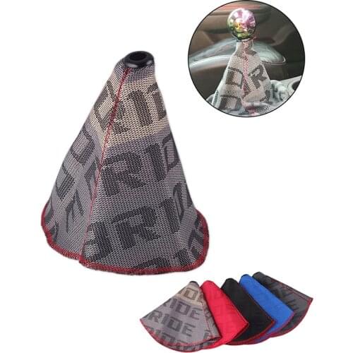 JDM Style Bride Canvas Universal Shift Lever Knob Boot Cover Racing Shift Knob Collars QC0111