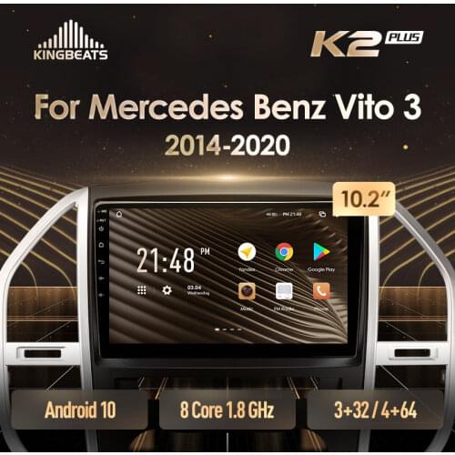 KingBeats Android 10 Octa-Core head unit HU 4G in Dash Car Radio Multimedia Video Player Navigation GPS For Mercedes Benz Vito 3 W447 2014 - 2020 no dvd 2 din Double Din Android Car Stereo 2din