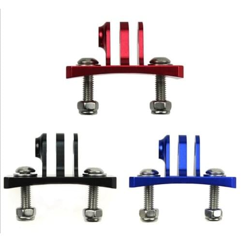 Skydiving Helmet Fixed Base Holder Adapter Mounts for GOPRO Hero 7/6/5/4/SJCAM/XiaoYi/DJI OSMO Action Cameras(Black/Red/Blue)