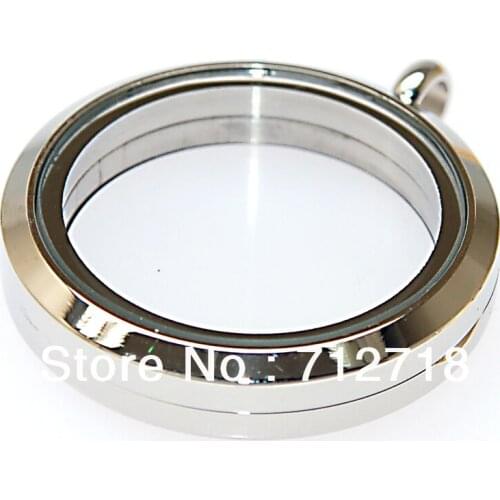 Miasol Stainless Steel Magnetic Open Floating Charm Round Lockets For Diy Floating Charm Pendant Necklace Making