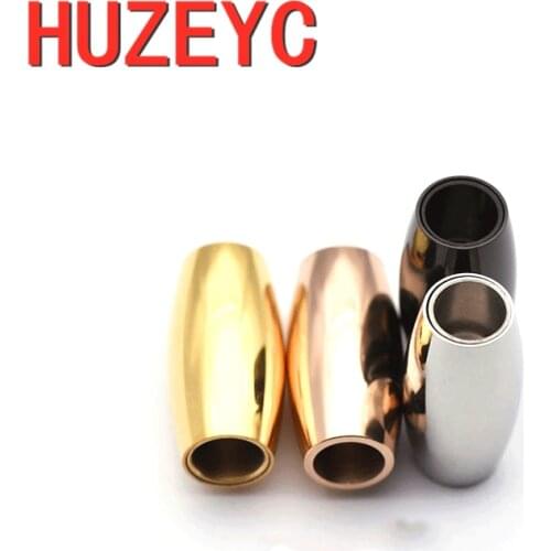 10pcs/Lot Stainless Steel Magnetic Rugby Shape Buckle Hook For Leather Cord Bracelet Connectors DIY Jewelry Making Findings