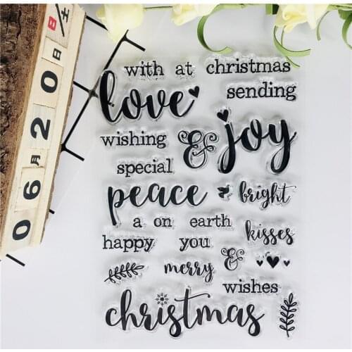 English Wishing Words Clear Stamps For Scrapbooking/New 2019 Card Making Craft Bullet Journal Sentiment Transparent Stamp T1540