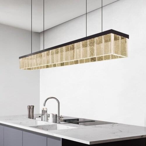 Post-modern luxury dining hall lamp designer creative club model room long dining table bar chandelier