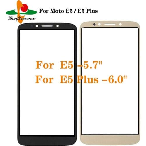 10Pcs\ot Outer Screen For Motorola Moto E5 Touch Screen Front Panel For Moto E5 Plus LCD Display Outer Glass Lens Replacement