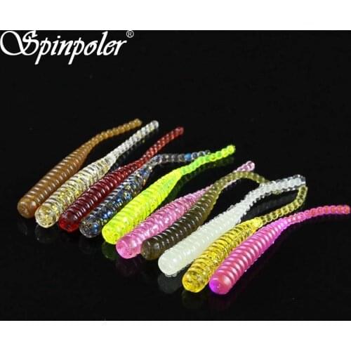 Spinpoler 100pieces Soft Lure 4cm 0.3g Soft Bait Silicone Bait Plastic Fishing Lure Iscas Artificiais Para Pesca Leurre Souple