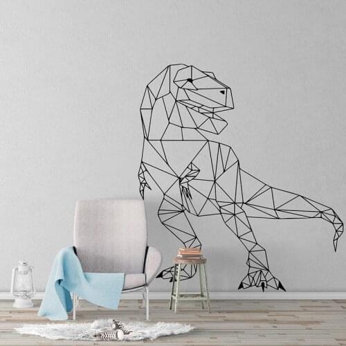 Jurassic Park Zoo Animal Bigger Vinyl Stickers Wall Decal For Boy Room Geometric Dinosaur Wall Sticker For Kids Room Mural