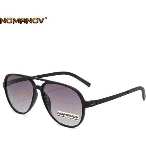 Ultra Light Tr90 Oversized Comfortable Frame Grey Lens Progressive Multifocus Reading Sunglasses Add 75 100 125 150 175 To 400