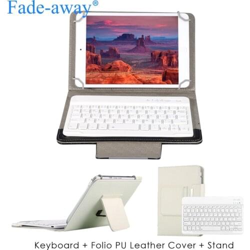 7 8 9 10 Inch Mini Ultra-thin Wireless Bluetooth Keyboard With Leather Case For iPad Tablet Universal for IOS Android Windows