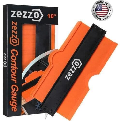 Zezzo® Multifunctional Profile Gauge Edge Shaping Wood Measure Ruler Contour Copy Duplicator Measuring Tool Curvature Scale