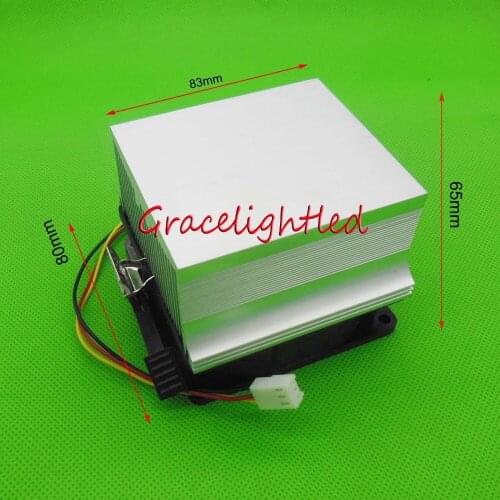 1pc Aluminium Heat Sink Cooling Fan 20W 50W 100W High Power Led Light 80*83*65mm