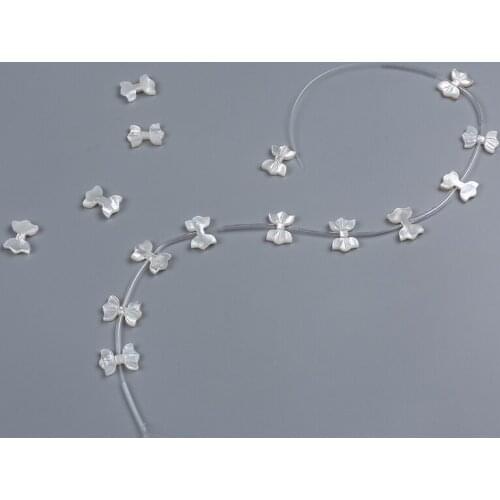 10*15mm Natural bowknot Shape Mother Of The Shell Beads For Making Jewellery
