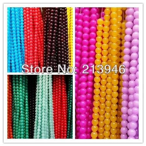 10MM ( 168pcs = 2strands/Lot ) High Quality ! Glass Loose Bead Strands Jewelry Beads Accessories