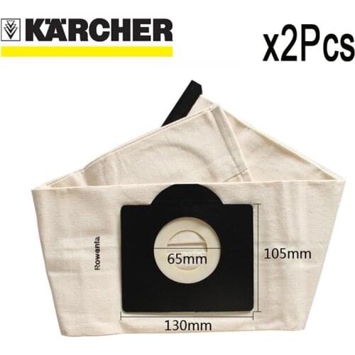 2 Pcs Washable Cloth Dust Bags for Karcher WD3 MV3 SE4001 A2299 K2201 F K2150 Vacuum Cleaner Spare Parts Replacement Dust Bag