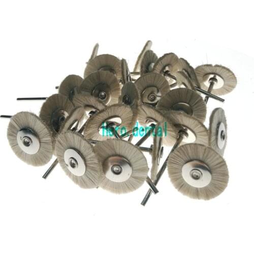 30 pcs Dental Lab Soft White Goat Hair Polishing Brushes
