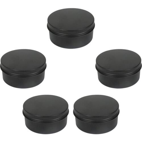 5Pcs Empty Emulsion Tins Screw Top Cosmetic Makeup Crafts Mints Herbs Jars