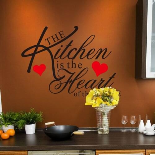 60 * 43cm DIY Removable decorative vinyl mural wall stickers home decor heart-shaped kitchen sticker black hot