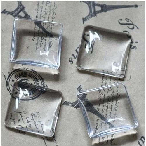 Free shipping!!!!DIY jewelry findings-25mm square 6.8mm thick Glass Cameo Cabochon
