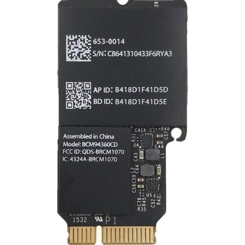 Broadcom WiFi Wlan Bluetooth BT 4.0 Card BCM94360CD BCM4360CD 802.11ac A1418 A1419 635-0014