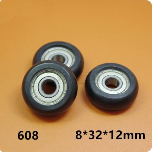 BT0832 608ZZ 608Z 608 Nylon wheel hanging / ball bearing with pulley wheel for doors and windows 8*32*12MM wholesale+retail