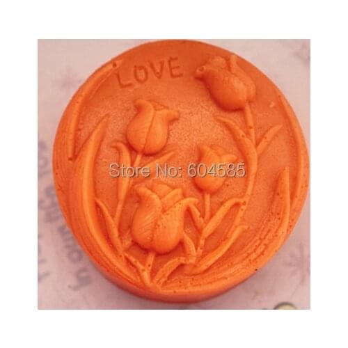 C212 soap mold/handmade soap mold/silicone mold/soap die/silica gel soap die tulips