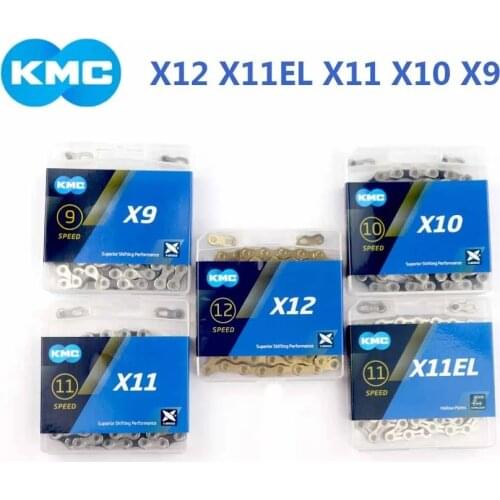 Original KMC Bike Chain X9 X10 X11 X11 EL X12 Bicycle Chain 10 Speed Road MTB Crankset Shimano/SRAM 9 10 11 12s Derailleur 116L
