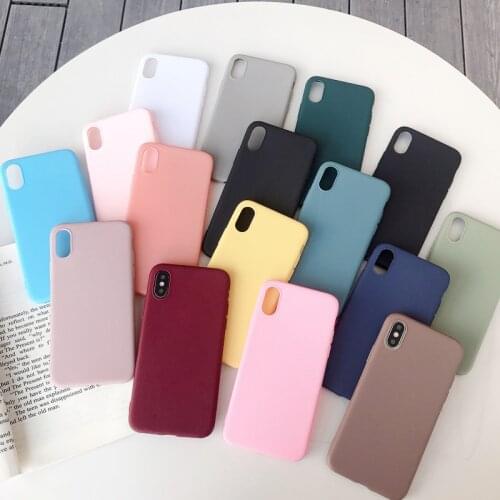 Candy Case For Iphone 11 Pro Max 6s 6 5 5s se 2020 Silicon Soft Pure Frosted For Iphone 7 8 Plus 8Plus X XS Max XR Capa Simple