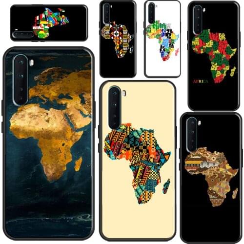 Africa Map Geography Case For OnePlus 8T 7T Nord 8 9 Pro Coque For OPPO Realme 7 Pro Q3 6 8 Pro GT C3 C21 C15