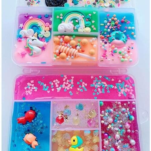 Childrens DIY Material Clay Slime Accessories Slime Making Kit DIY Scrapbooking Crafts Stretchy Slime Colorful Multifunction