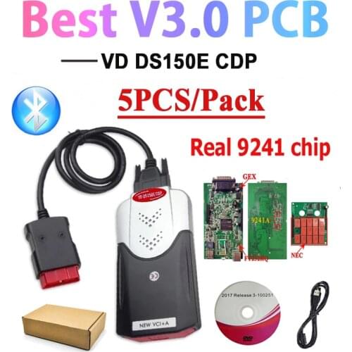 DHL 5pcs/Llot 2017.R3 NEW Keygen vd ds150e cdp pro plus with bluetooth for delphis OBD2 Car diagnostic tools send original box