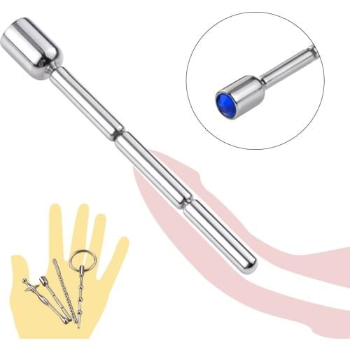 Matel Urethrale Dilatator Men Sounding Penis Plug Inserts Dilatato Stainless Steel Urethral Sound Dilator Catheter Adult Sex Toy
