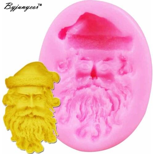 Epoxy UV Resin Christmas Santa Claus Silicone Mold Cupcake Fondant Cake Decorating Tools Candy Chocolate Gumpaste Moulds m854
