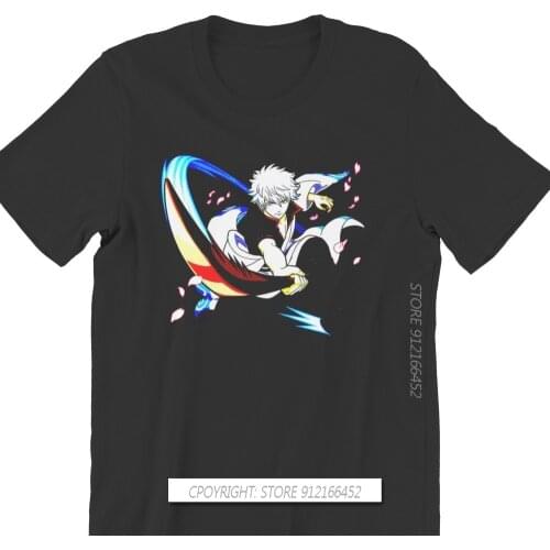 Men Clothes GinTama Yorozuya Sakata Katsura Amanto Anime TShirt Red T-Shirts Gintoki Men Fashion Short Sleeve