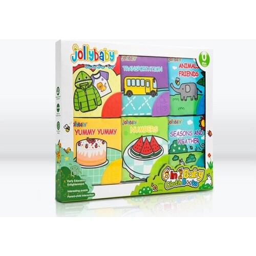 Infant Toys 0-3 Years Old Baby Enlightenment Early Education Cloth Book Six Sets of Molar Small Cloth Book Puzzle Enlightenment